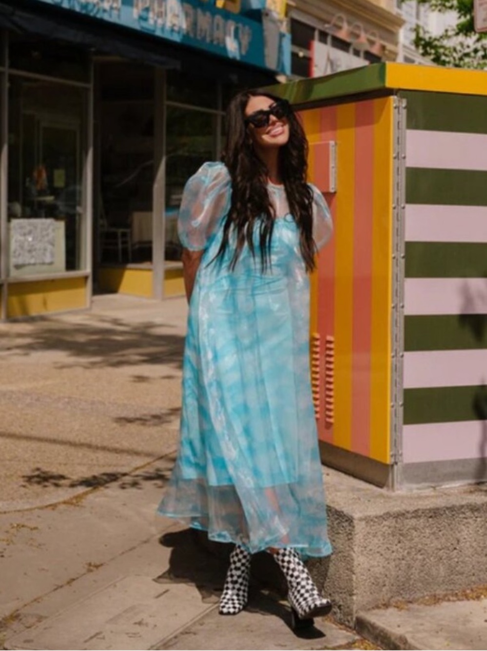 Dressed in Lala Cloud Star Energy Organza Puff Sleeve Dress - Picture 4 of 12